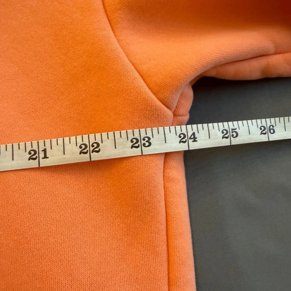 Comfrt Zip‎ Up Hoodie Unisex Medium Orange Streetwear Utility Fleece Jacket